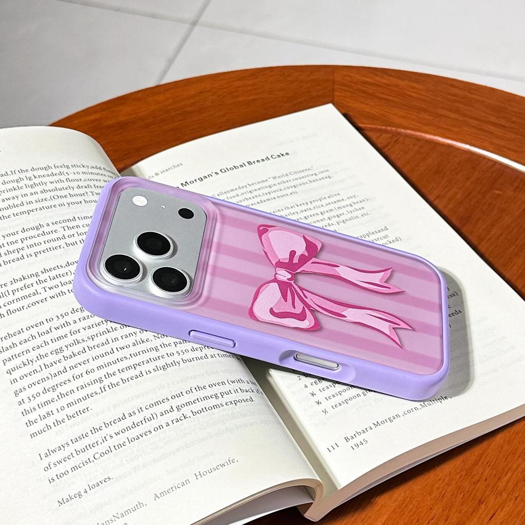 Bowknot Back Panel for Apple 17PRO/16ProMax Phone Case