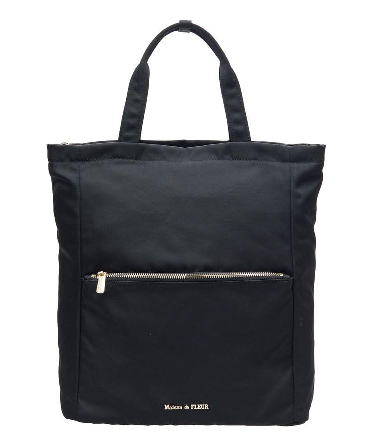 

Maison de FLEUR Water-Repellent 2-Way Tote Backpack, Black, 08000109000