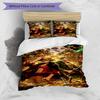 3pcs Duvet Cover Set (1*Duvet Cover + 2*Pillowcase, Without Core), Roronoa Zoro Print Bedding Set, Bedroom Decor, All‑Season, Gift
