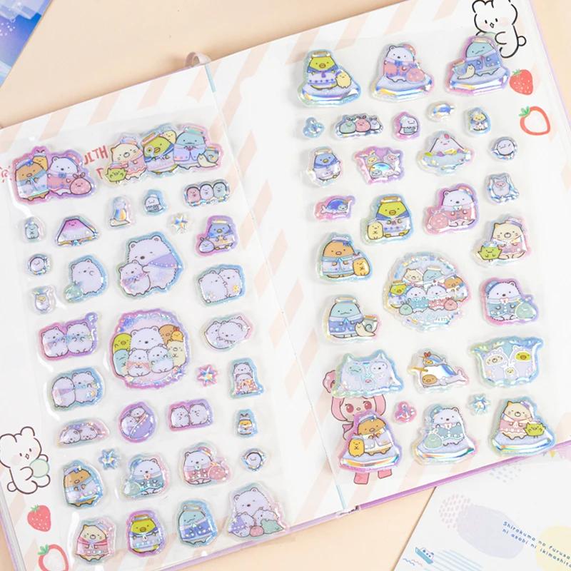 Cute Sumikko Gurashi 3D Stickers 2-Pcs - Puffy Scrapbooking Decor for DIY Journal School Stationery & Gifts