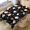 Halloween Pumpkin Spider Web Waterproof Tablecloth Table Decor Reusable Farmhouse Kitchen Dining Table Cloth Halloween Decor