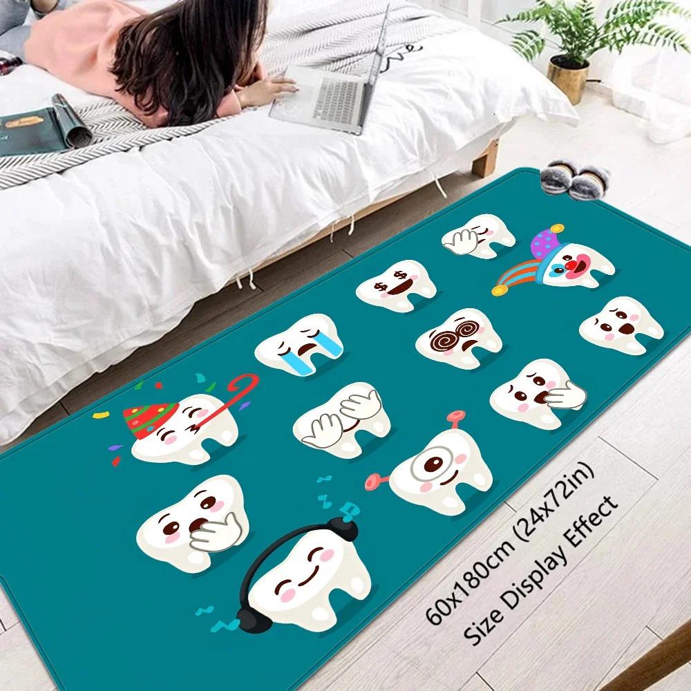 Dental Clinic Welcomes Doormat Anti Slip Rug Hospital Area Decorative Mat Teething Period Babies To Learn Teeth Bedroom Carpets