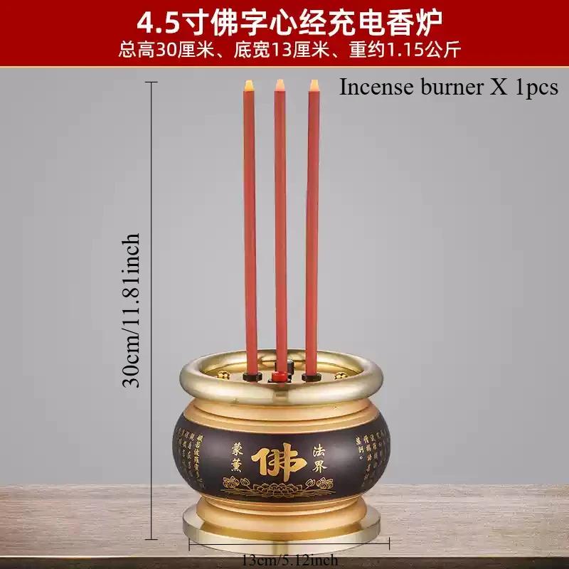 LED Rechargeable/plug-in Offering Buddha Lanterns Changming Lamp High Quality Alloy Material Desktop Decoration Offering Tables
