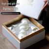 Chinese White Ceramic Kung Fu Tea Set with Gaiwan