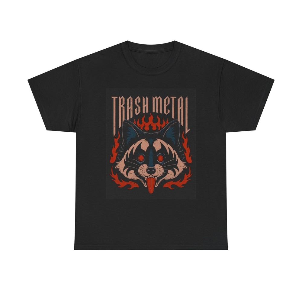 Trash panda T-shirt funny raccoon metal graphic art Unisex Heavy Cotton Tee Unisex T-Shirt S