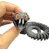 3D Printed Snake Articulated Toy, Flexible Jointed Serpent Figurine, Realistic Fidget Stress Reliever for Adults, Office Desk Decor Gift