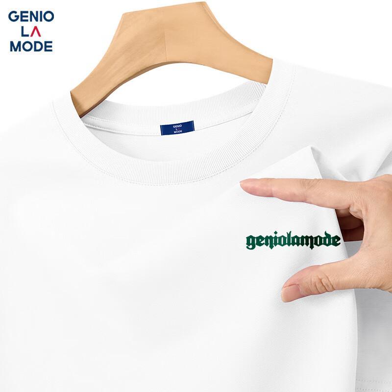 GENIOLAMODE Men s Casual Print Short-Sleeve T-Shirt L