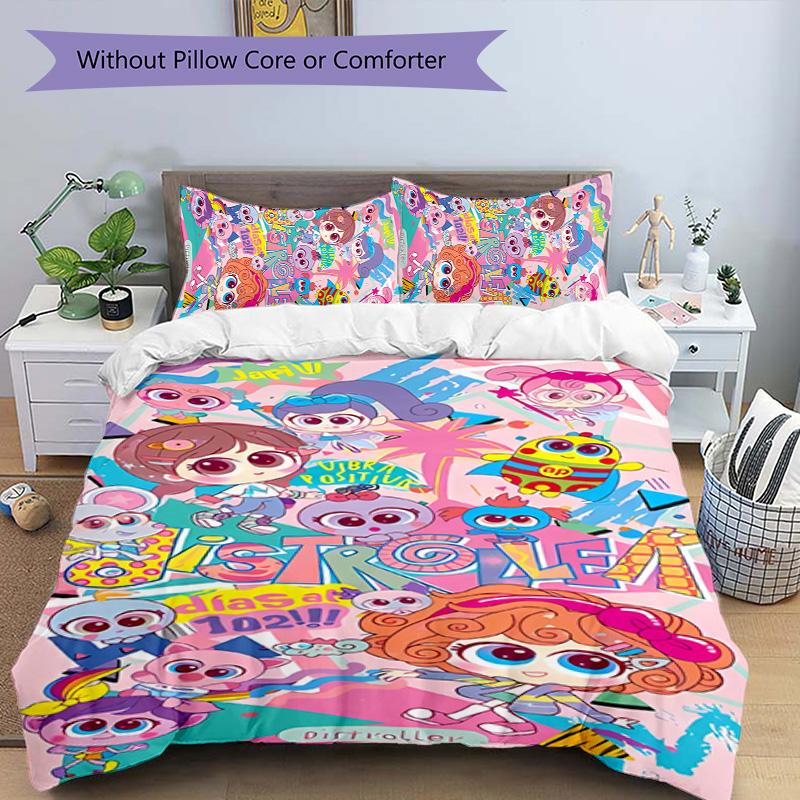 3pcs Distroller Alushhhe Green pattern bedding set duvet cover set includes duvet cover &pillowcases, perfect all season bedroom decoration & gift