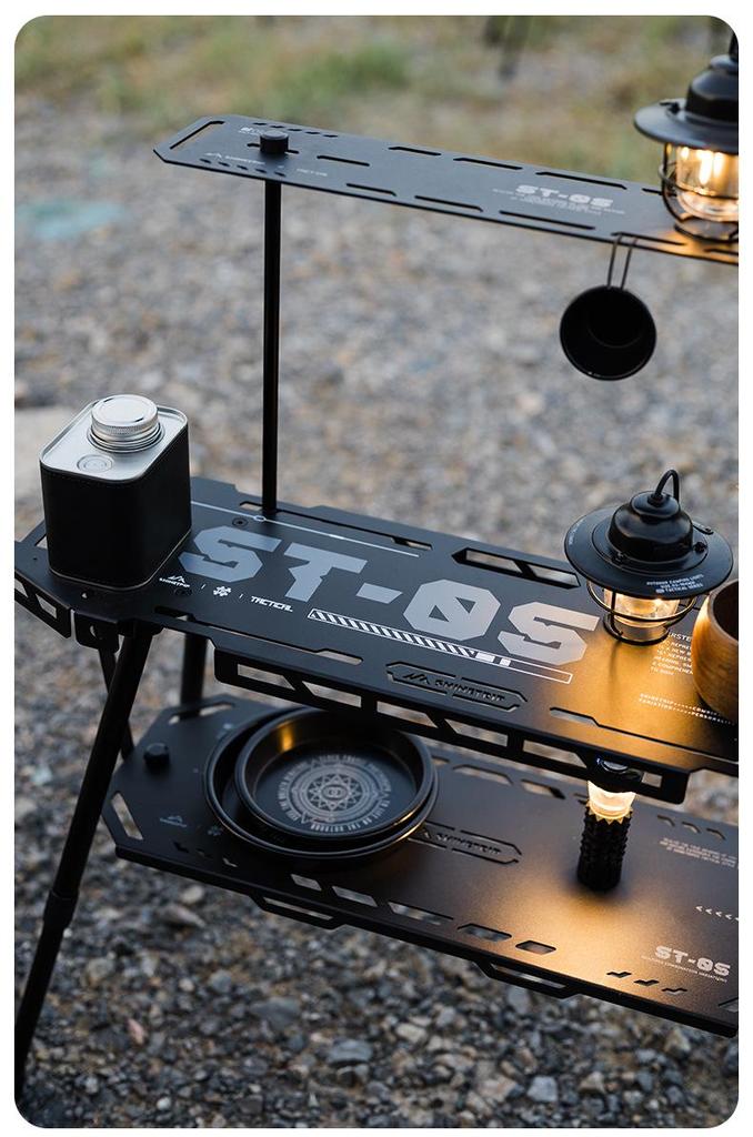 Mountain Fun Series 05 Expandable Tactical Camping Table: Portable, Folding, Storage-Ready, Aluminum Alloy.