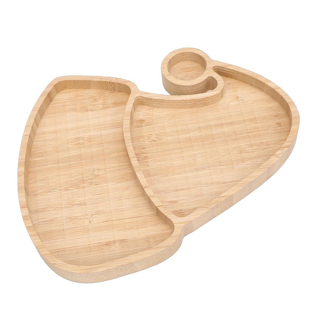 Santa Hat Serving Tray Wooden Dish Platter for Dessert Nuts Storage Holiday Decoration