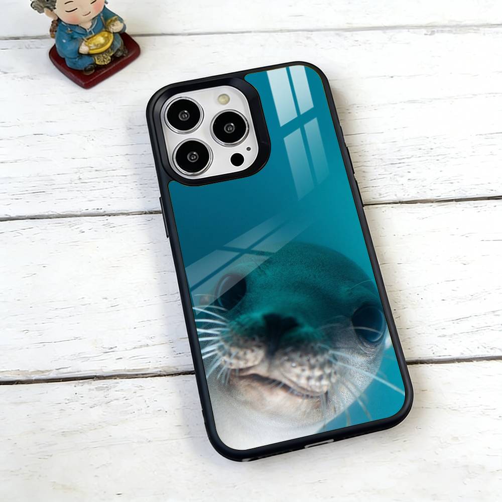 Sleepy Sea Lion Phone Case For iPhone17,16,15,14,13,12,11 Plus,Pro Magnetic with Magsafe Wireless Charging