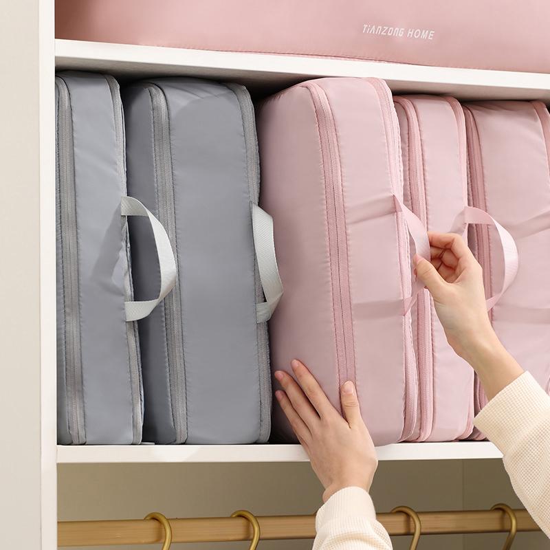 1Pc Large Capacity Portable Travel Storage Bag Clothes Quilt Storage Compression Bag Waterproof Down Jacket Clothes Organiser
