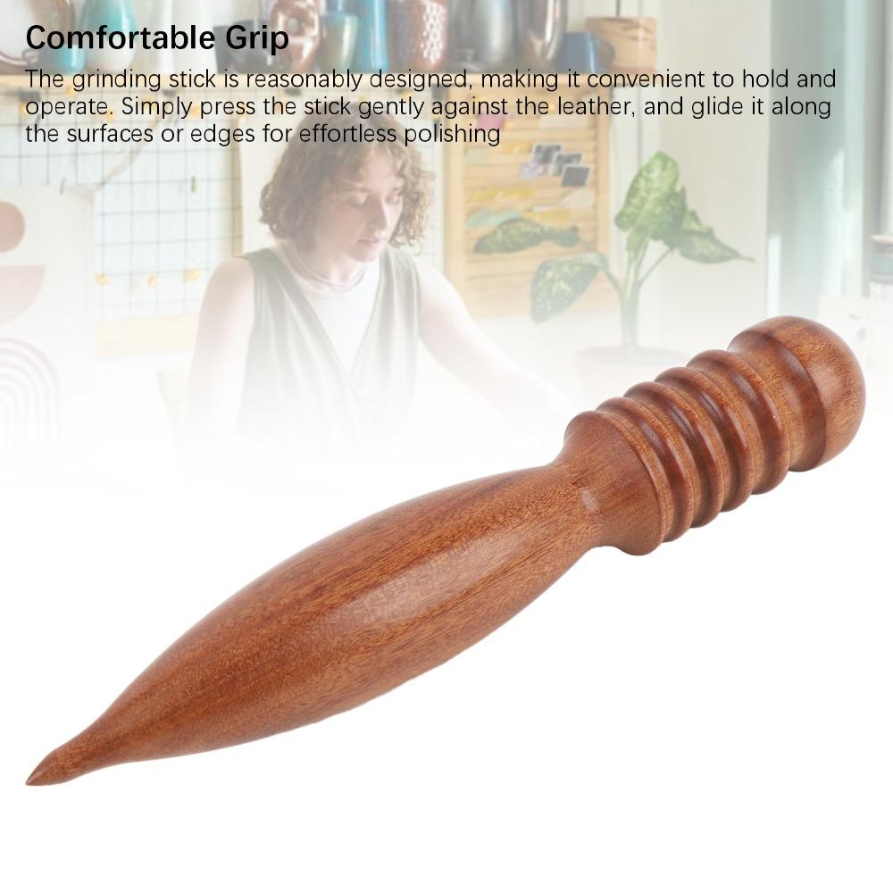 5 Grooves Leather Grinding Rod Leather Burnishing Tool Burnishing Polishing Sanding Grinding