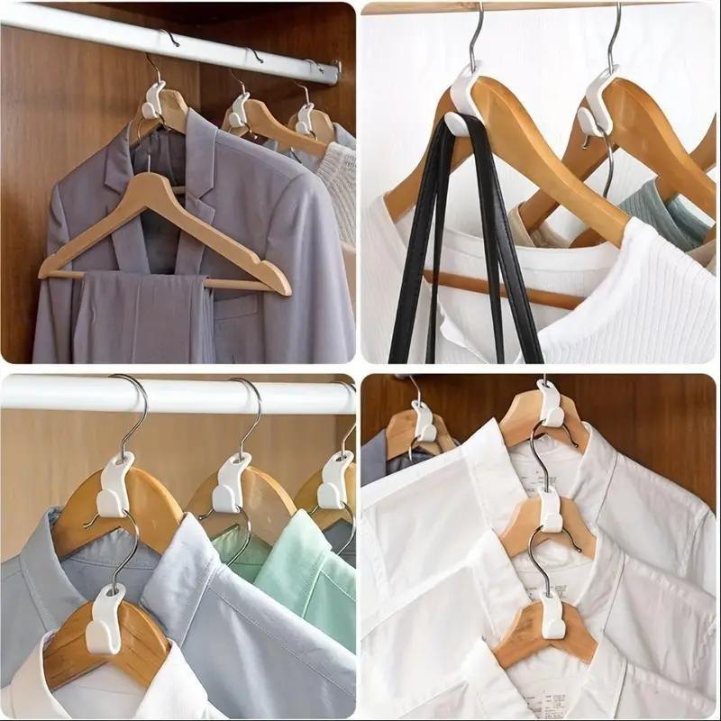 5/10Pcs Clothes Hanger Hooks Space Saving Closet Connector Hook Cascading Hanger Plastic Extender Clips Wardrobe Coat Organizer