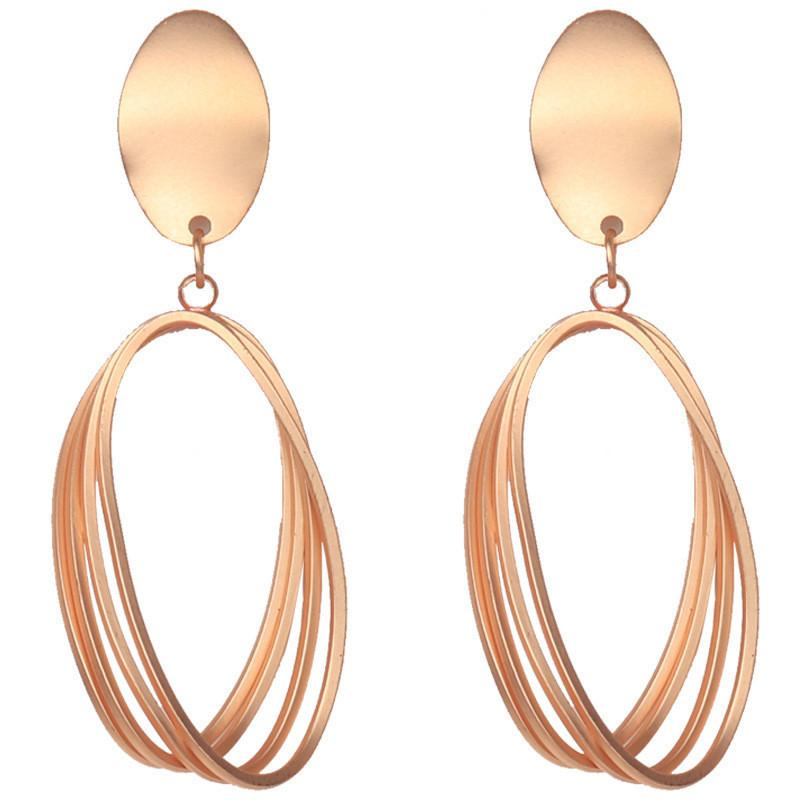 Minimalist Spiral Gold Earrings For Women Fashionable And Jewelry Versatile