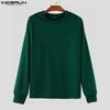 INCERUN Pullover Oversize Autunnali da Uomo a Manica Lunga Pantaloni Lunghi Casual Set da Due Pezzi Outfit