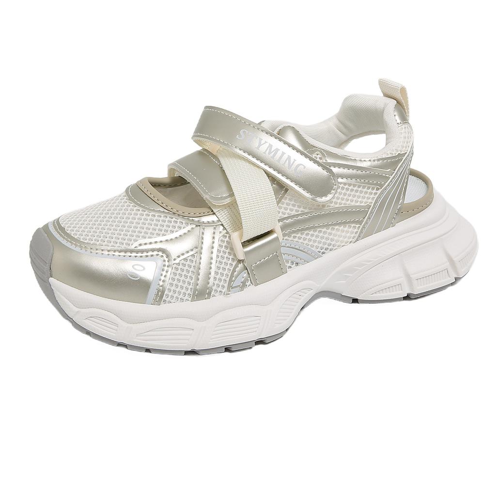 Korean Version of Velcro Dad Shoes Women, Summer Student Sports Running Shoes Casual Shoes Thick Soles Increase