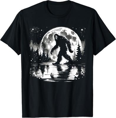 Lune Bigfoot Sasquatch Hommes Femmes Enfants T-shirt Bigfoot Cool T-shirt Unisexe
