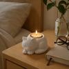 Whimsical Room Decoration Cat Candle Holder, Cartoon Lying Flower Pot for Succulents, Kitten Indoor Plant Container Storage Jar Jar, Creative