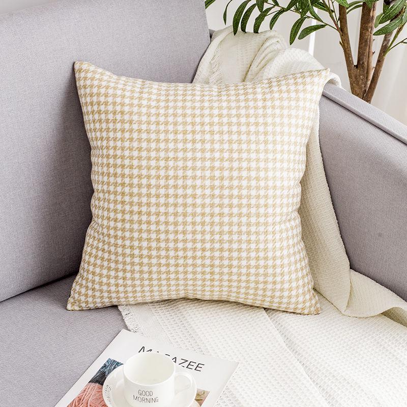 Nordisk Lett Luksus Houndstooth Putetrekk for Seng, Kontor, Bil eller Sofa