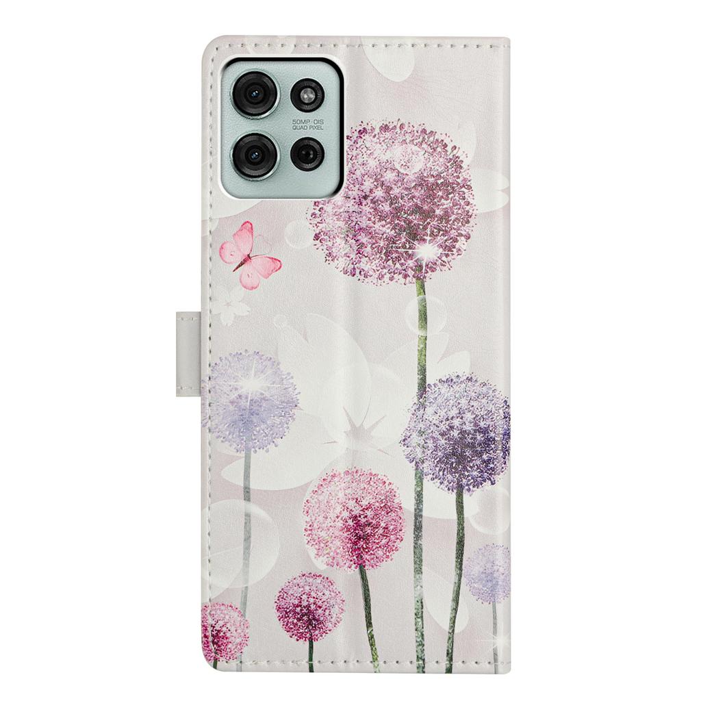 For Motorola Moto G86 5G Case Pattern Printing Wallet Stand Flip Leather Phone Cover with Strap