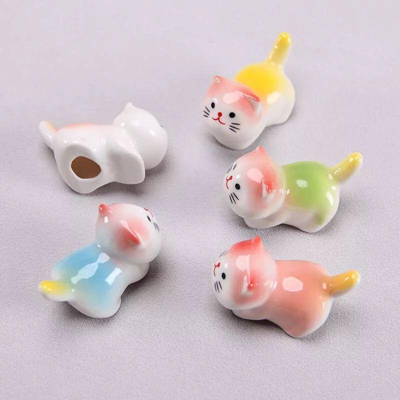 Cute Animal Ceramic Paint Brush Pen Holder Pen Rack Display Stand Palette For Watercolor Gouache Acrylic Painting Art Supply