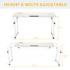 Escritorio Multifuncional Ajustable Sobre la Cama Mesa de Estudio Plegable (Blanco)
