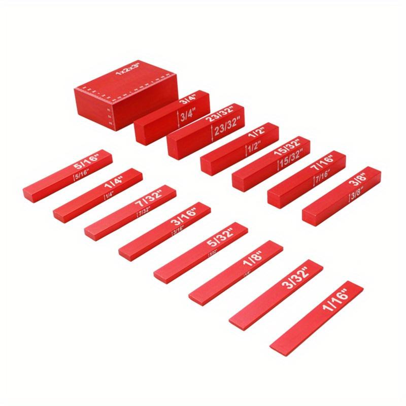 

15pc/1sets Aluminum Router & Table Saw Setup Blocks - Precision Height Gauge Set with Engraved Markings 15pcs/1sets