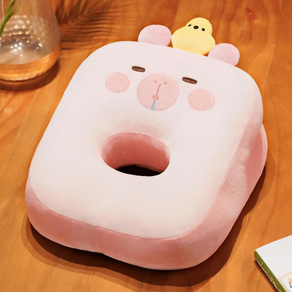 Plush&Ice Silk Capybara Office Nap Pillow Super Soft Capybara Neck Pillow School