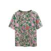 Plus Size Women's T-Shirt Short Sleeve Printed Loose Slimming Summer Korean Style Cotton Crew Neck Top for Outer Wear