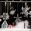 Decorative Tree Hanging Charms Faux Crystal Christmas Ornaments for Tree, Clear Snowflake/Starfish/Heart/Bird/Horse Decoration Decorations with