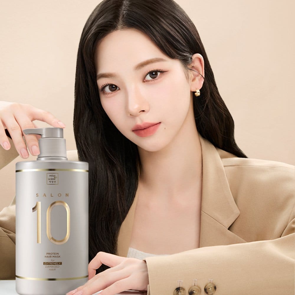 mise en scène Salon 10 Protein Shampoo 990ml + Essence Pack (Extreme Damage) 990ml (+Gifts:Gifts Are Subject To Change)