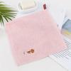10pcs Pure Cotton 32 thread Small Square Towel 25*25 Cartoon Embroidery Plain Color Hook Square Towel