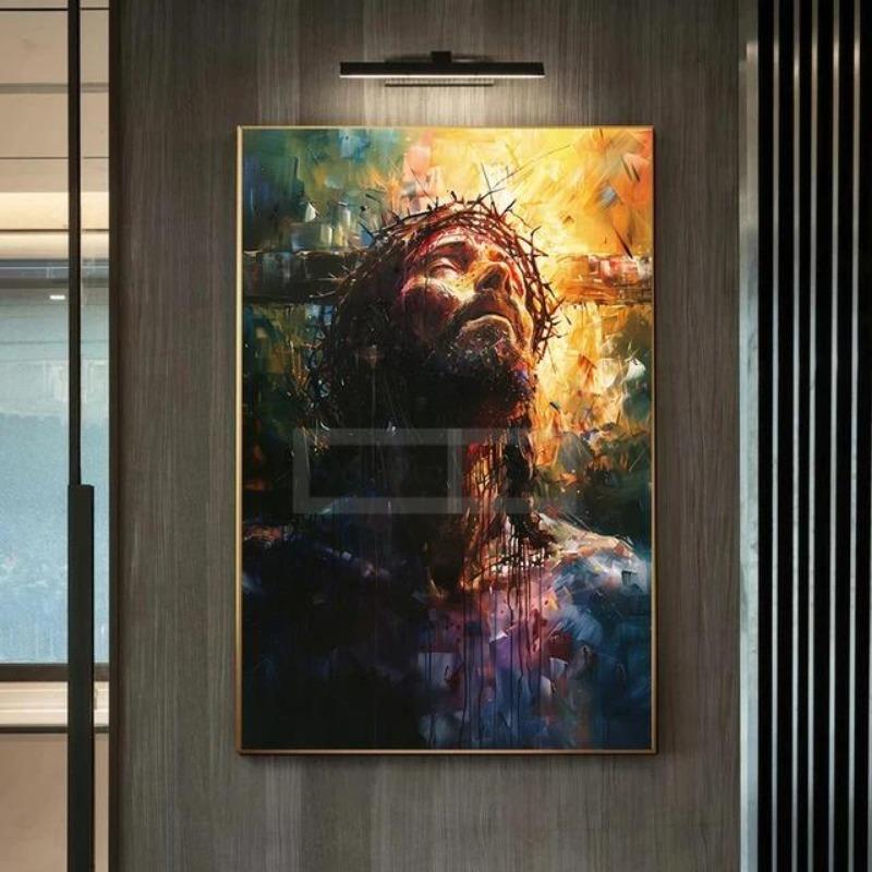 Jesus Christ Biblical Art Canvas Print  Christian Gospel Wall Decor for Holy Week  Easter  Perfect for Home Room or Church Decor
