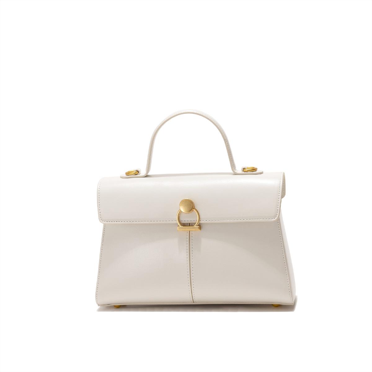 

2025 Spring/Summer New Niche Design Handbag Fashionable Commuting Retro High-End Single Shoulder Crossbody Tote Bag for Women бежевый