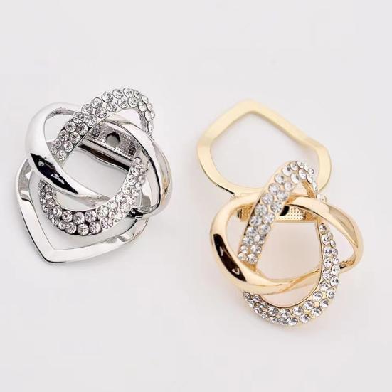 Rhinestone Scarf Buckle Elegant Scarf Clip Buckle Fashionable Sparkly Scarf Clip for Women Neckerchief Shawl Silk Scarves