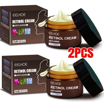 2X Retinol Cream with Hyaluronic Acid & Vitamin C - Anti-Aging, Brightening & Firming Moisturiser for All Skin Types Less