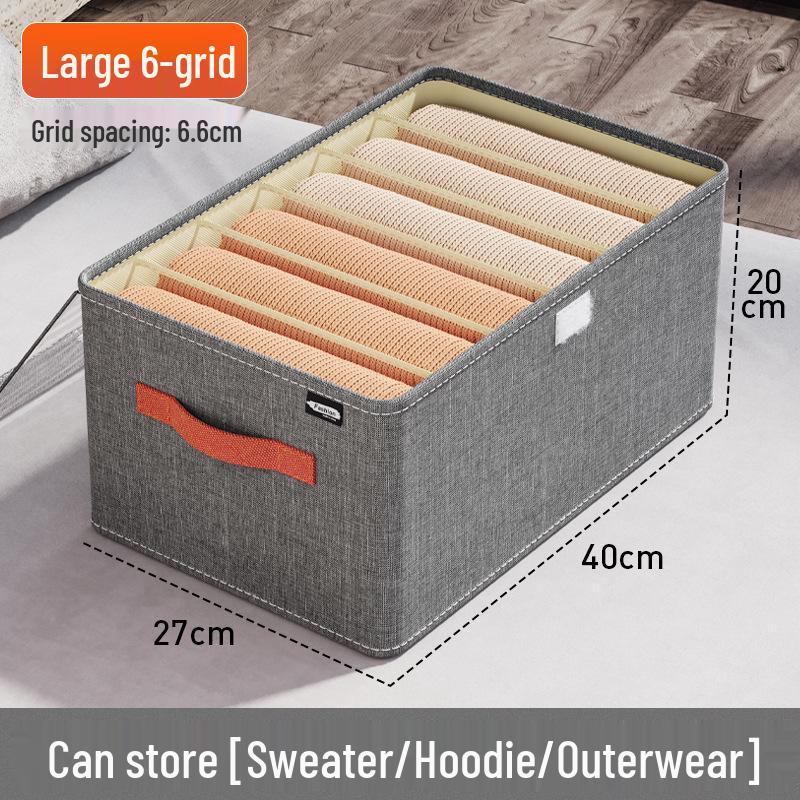 PP Board Drawer-Style Storage Bin for Jeans, Underwear, and Pants with Dividers
