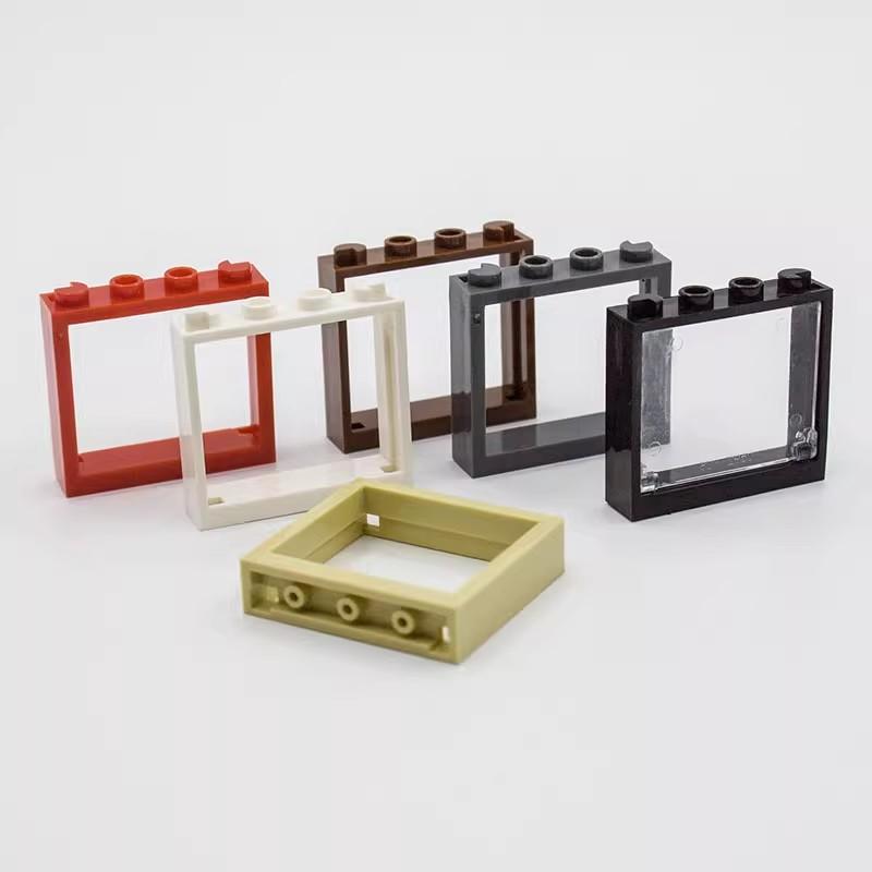 10pcs 60594 Window Frame 1x4x3 Building Blocks Moc Accessories Compatible with Construction Bricks DIY Children Toys