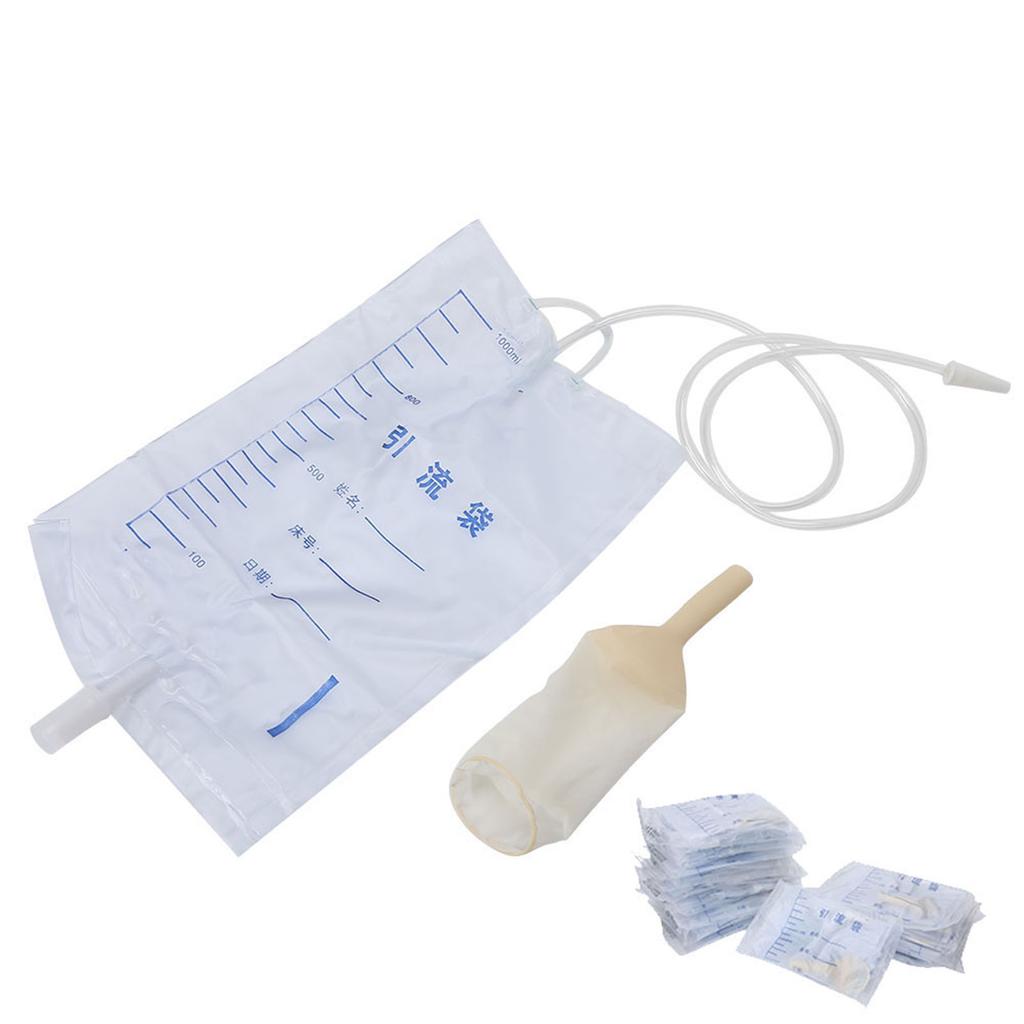 25pcs Male Disposable Drainage Bag Household Urine Collection Bag Healthy Care 1000ml