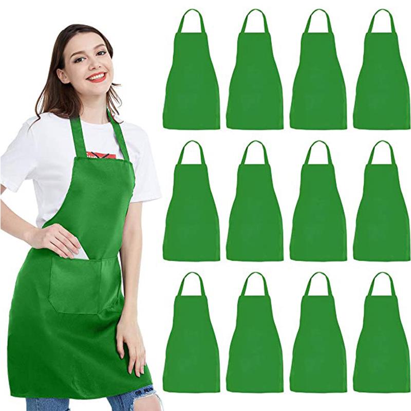 Modern Minimalist Adjustable Polyester Tie-Back Apron - Solid Color for Work