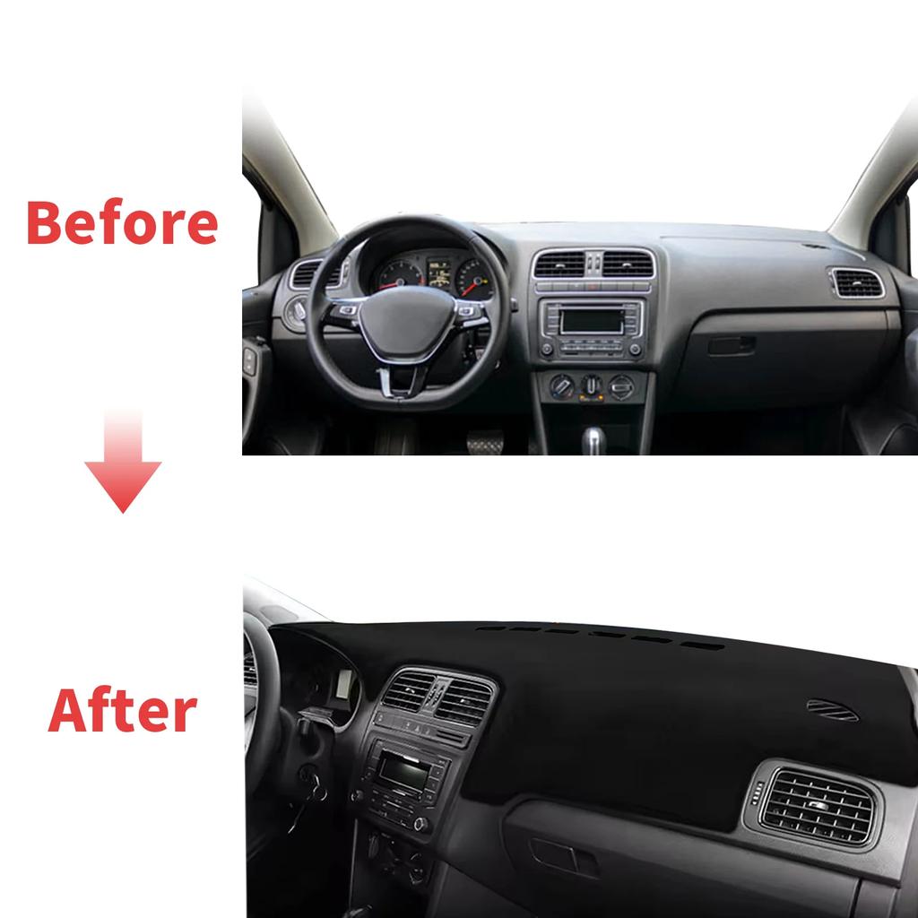 for Volkswagen VW POLO MK5 2009~2017 6R 6C Dashboard Cover Sunshade Non‑Slip Protector Dash Mat Interior Decor Pad Accessories