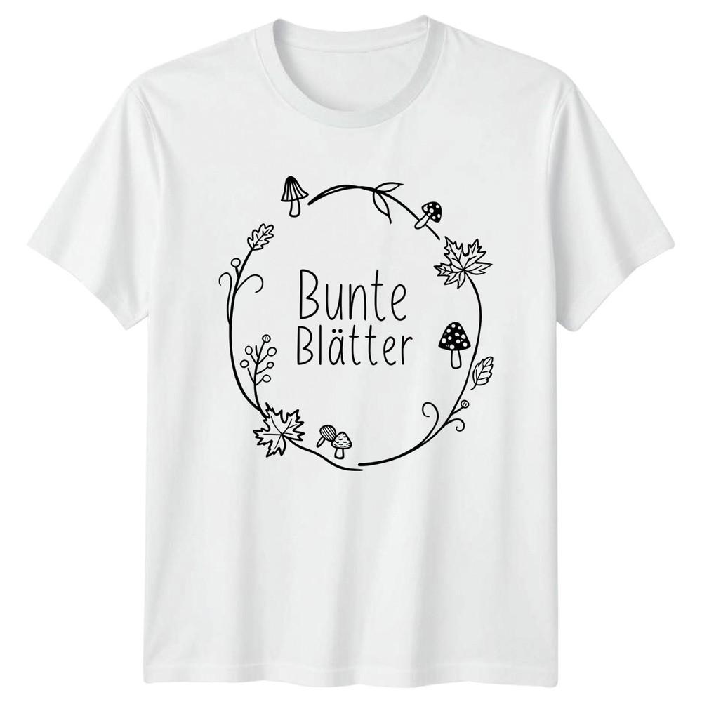 Bunte Blatter Unisexs TShirt Autumn Botanical Nature Birthday Gift For Her S