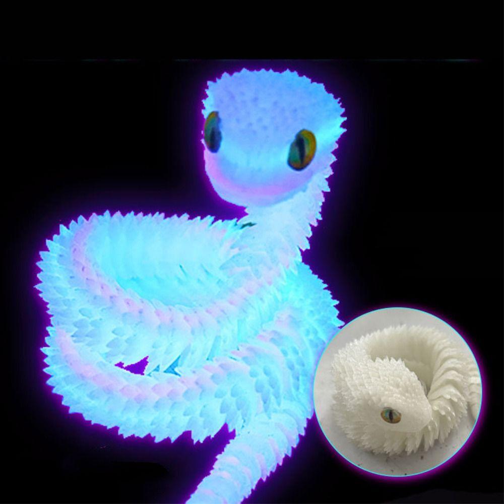 Rotatable Animal Simulation Model Realistic 3D Printed Snake Car Decoration