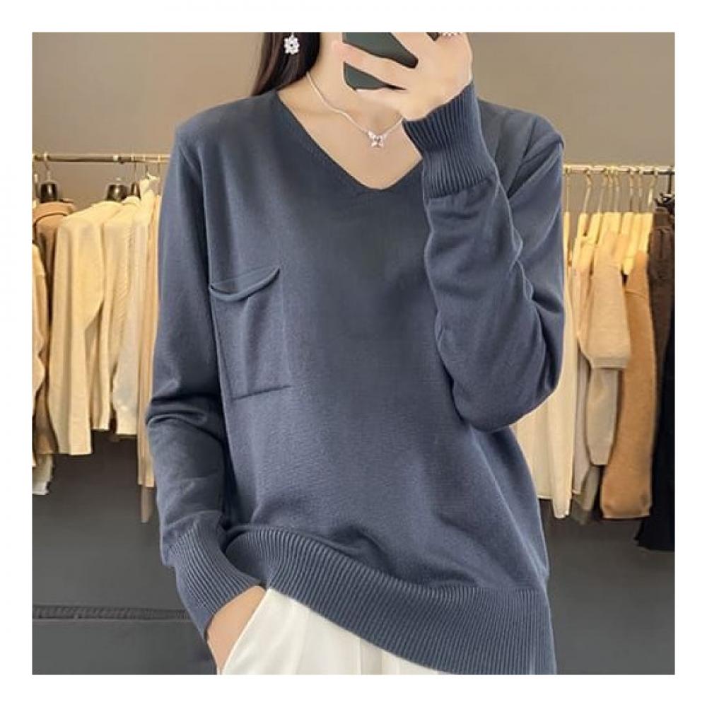 NaVaVa V Neck Long sleeVe Knit Top Nk1620