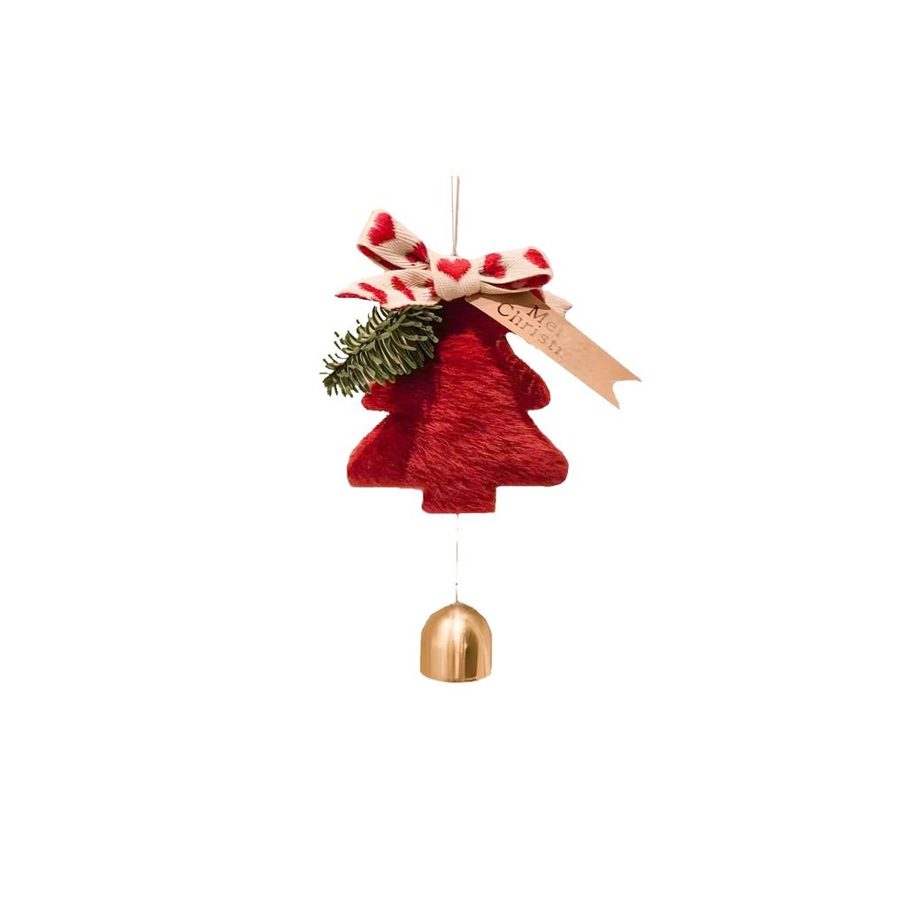 Christmas Tree Bell Pendant, Plush Christmas Tree Pendant, Suitable For Christmas Party And Holiday Decoration
