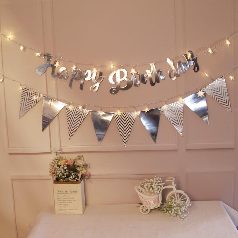 Birthday Letter Banner: Gold, Silver & Rose Gold Hot-Stamped Letters for Adult & Children’s Celebrations and Wedding Decor