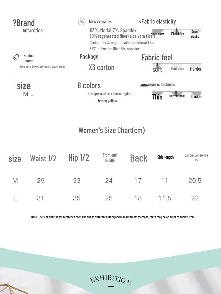 Nanjiren Women's Modal Seamless Briefs (3-Pack)