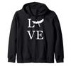 I Love Dragonfly Bug Lover Insect White Graphic Zip Hoodie