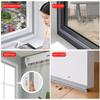 2M Grey Wearable Door Window Sealing Strips Pu Foam Self Adhesive Tape Waterproof Dustproof Sealing Tape Sound Insulation Tools